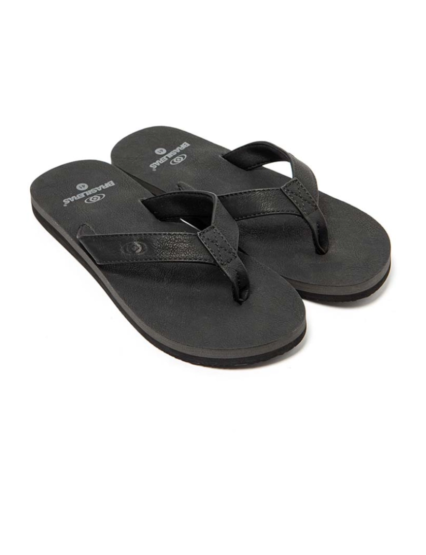 Brasileras - Chinelos Leder Homem Preto