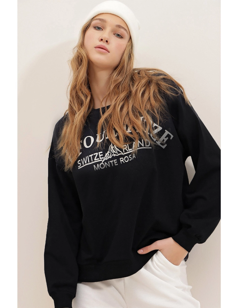 Vaggon - Sweatshirt Senhora Preto