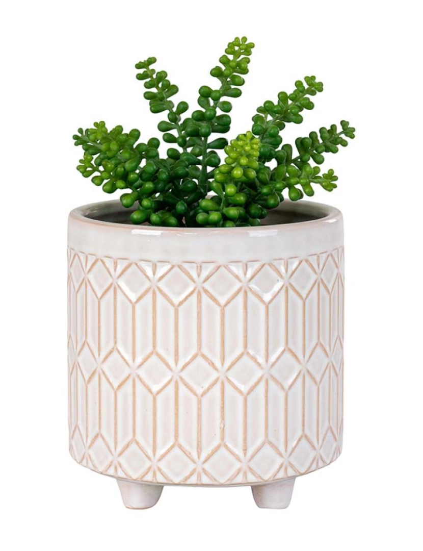 House Nordic - Vaso Branco Cerâmica 