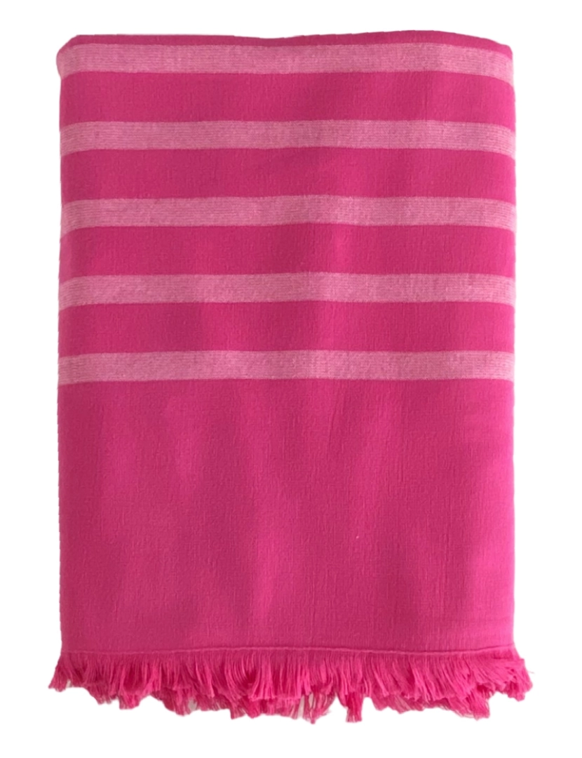 imagem de Fouta forrada com esponja Alanya fuchsia 90x160 400g/m²1