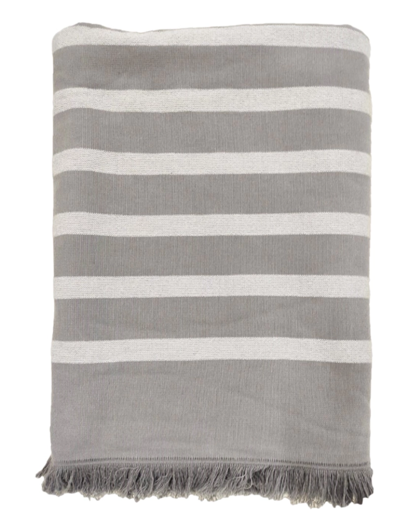 Le Comptoir De La Plage - Fouta forrada com esponja Alanya gris 90x160 400g/m²