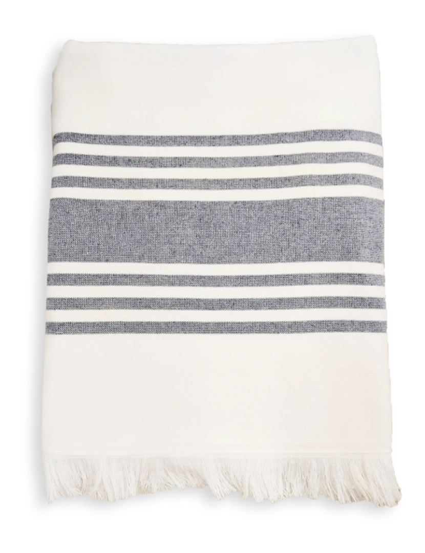 imagem de Fouta forrada com esponja Karabuk Bleu marine 90x160 400g/m²1