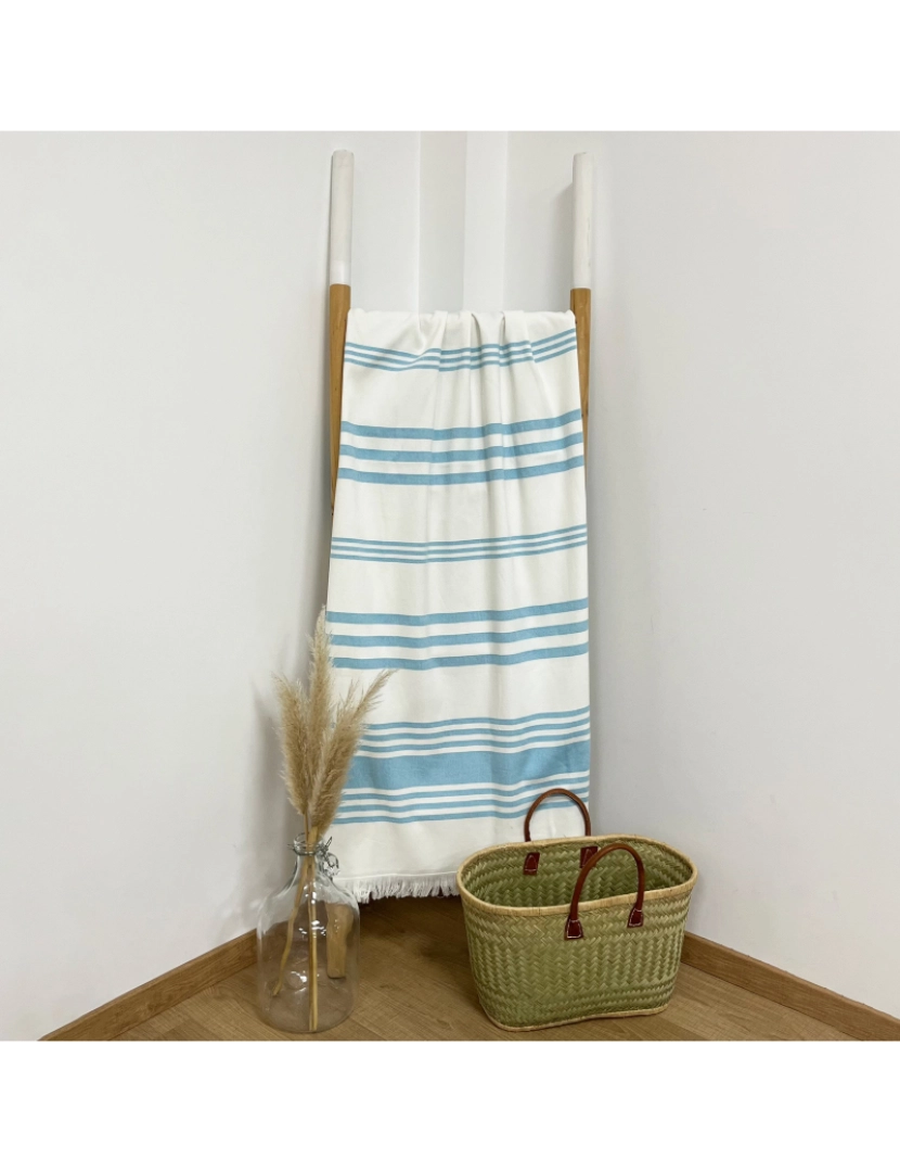 imagem de Fouta forrada com esponja Karabuk Turquoise 90x160 400g/m²2