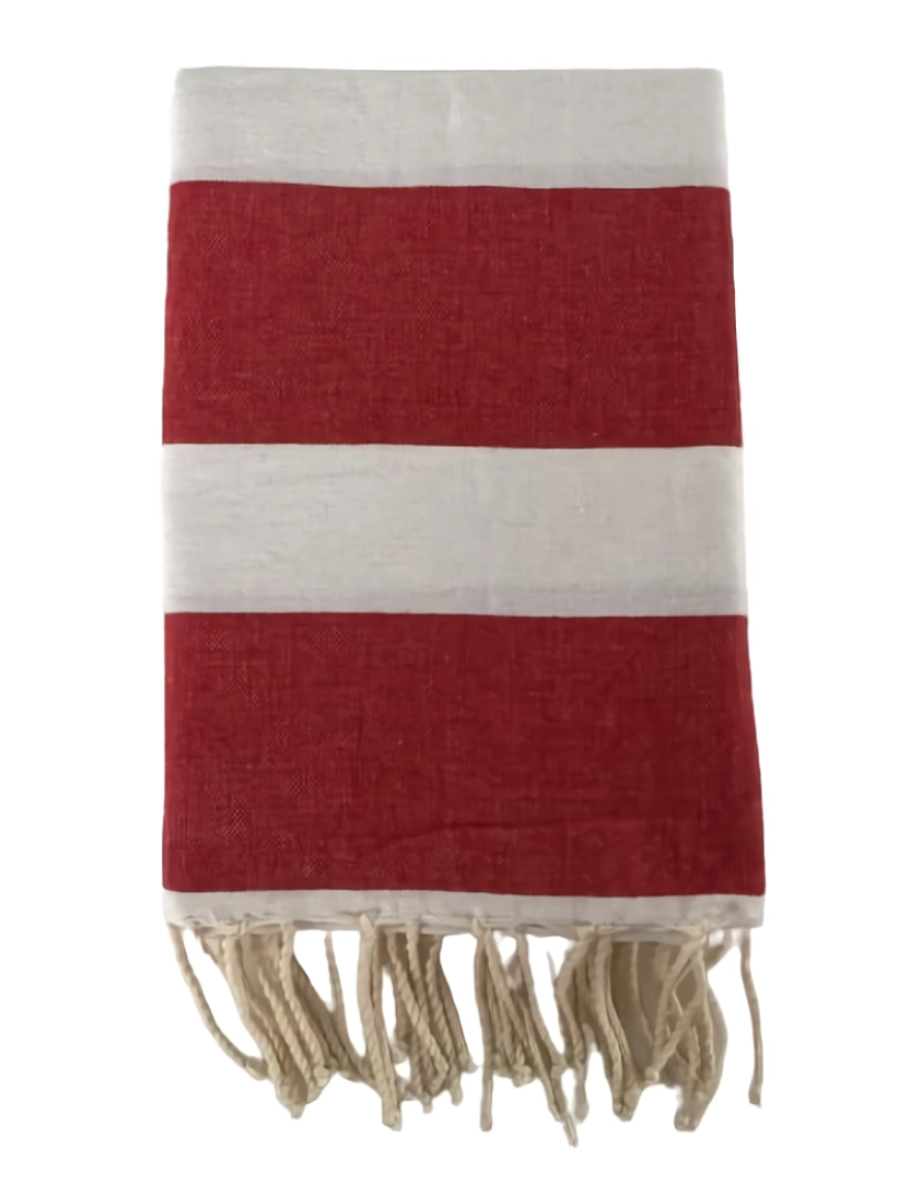 Le Comptoir De La Plage - Fouta tradicional Transat Rouge 100x200 190g/m²