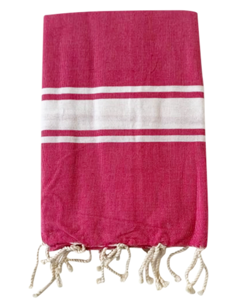 Le Comptoir De La Plage - Fouta tradicional Kozo Fuchsia 200x200 190g/m²