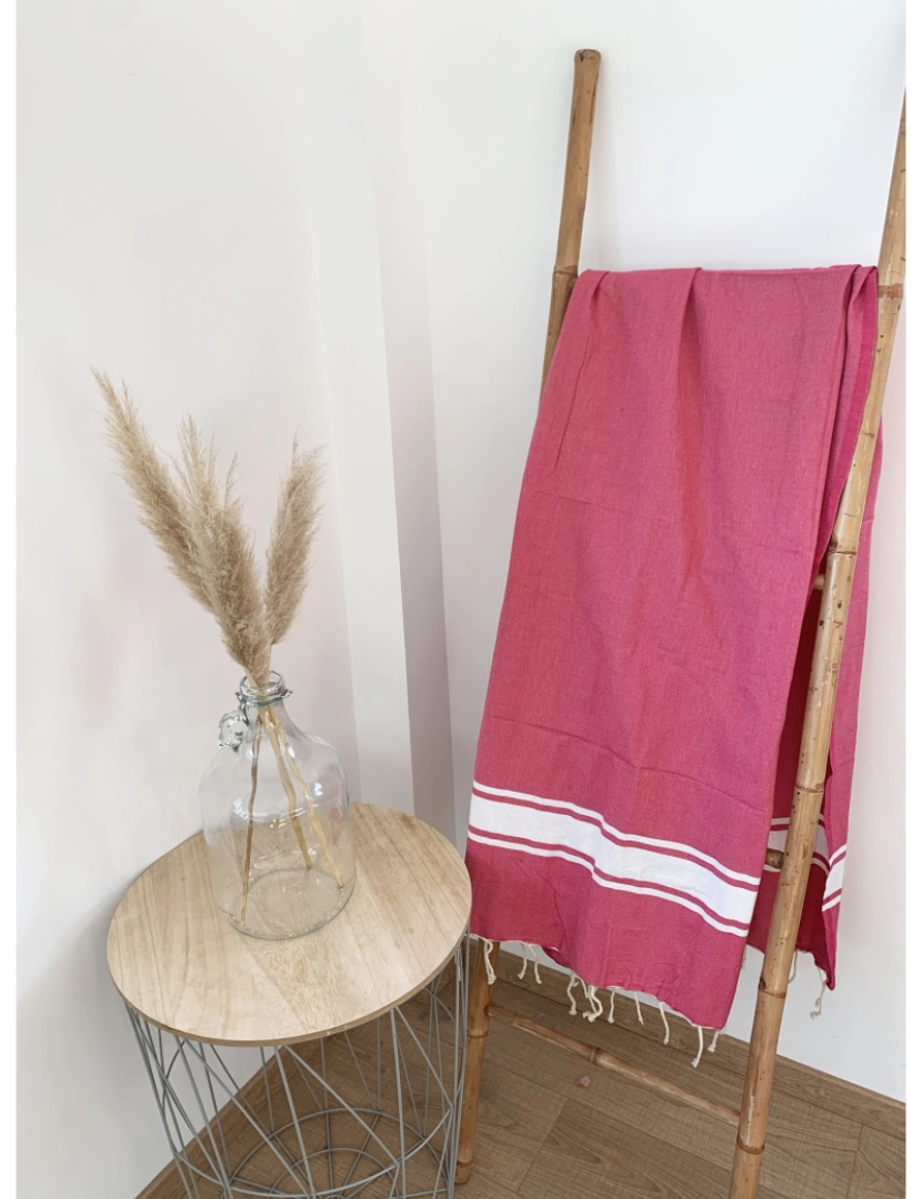 imagem de Fouta tradicional Kozo Fuchsia 200x200 190g/m²2