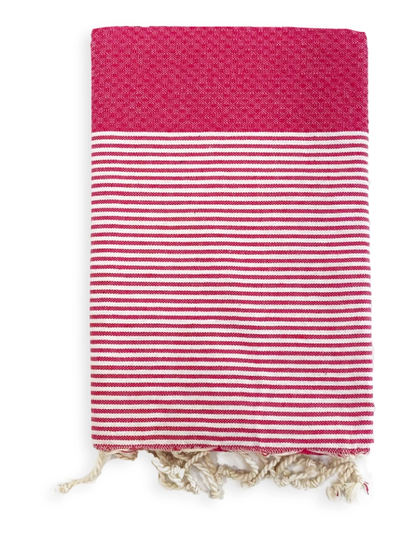 Le Comptoir De La Plage - Fouta tradicional Mikanda Fuchsia 100x200 190g/m²