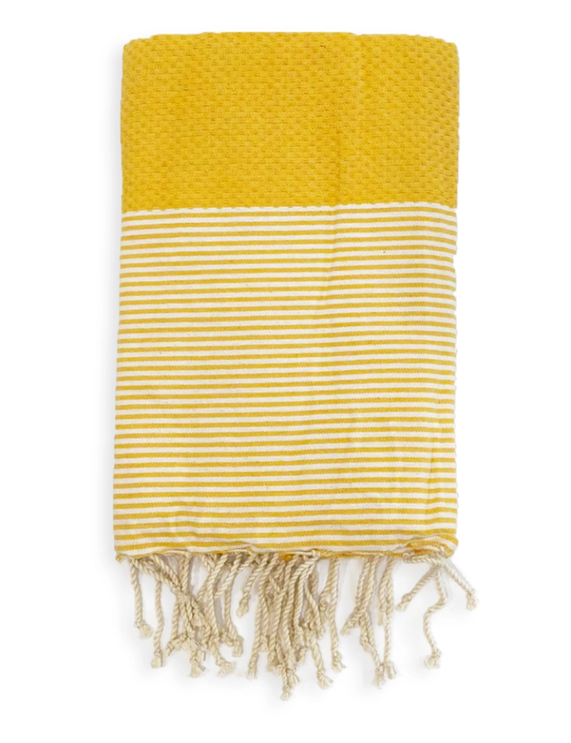 Le Comptoir De La Plage - Fouta tradicional Mikanda Tournesol 200x200 190g/m²