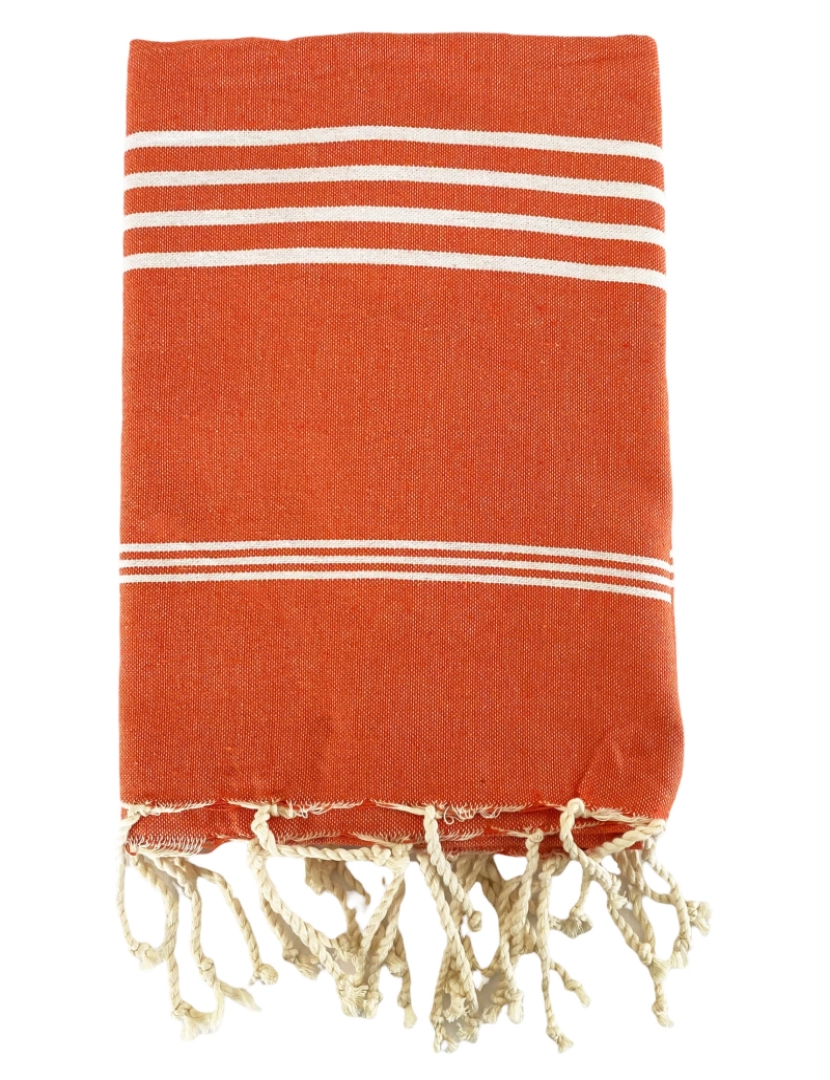 Le Comptoir De La Plage - Fouta tradicional Kolora Orange 100x200 190g/m²