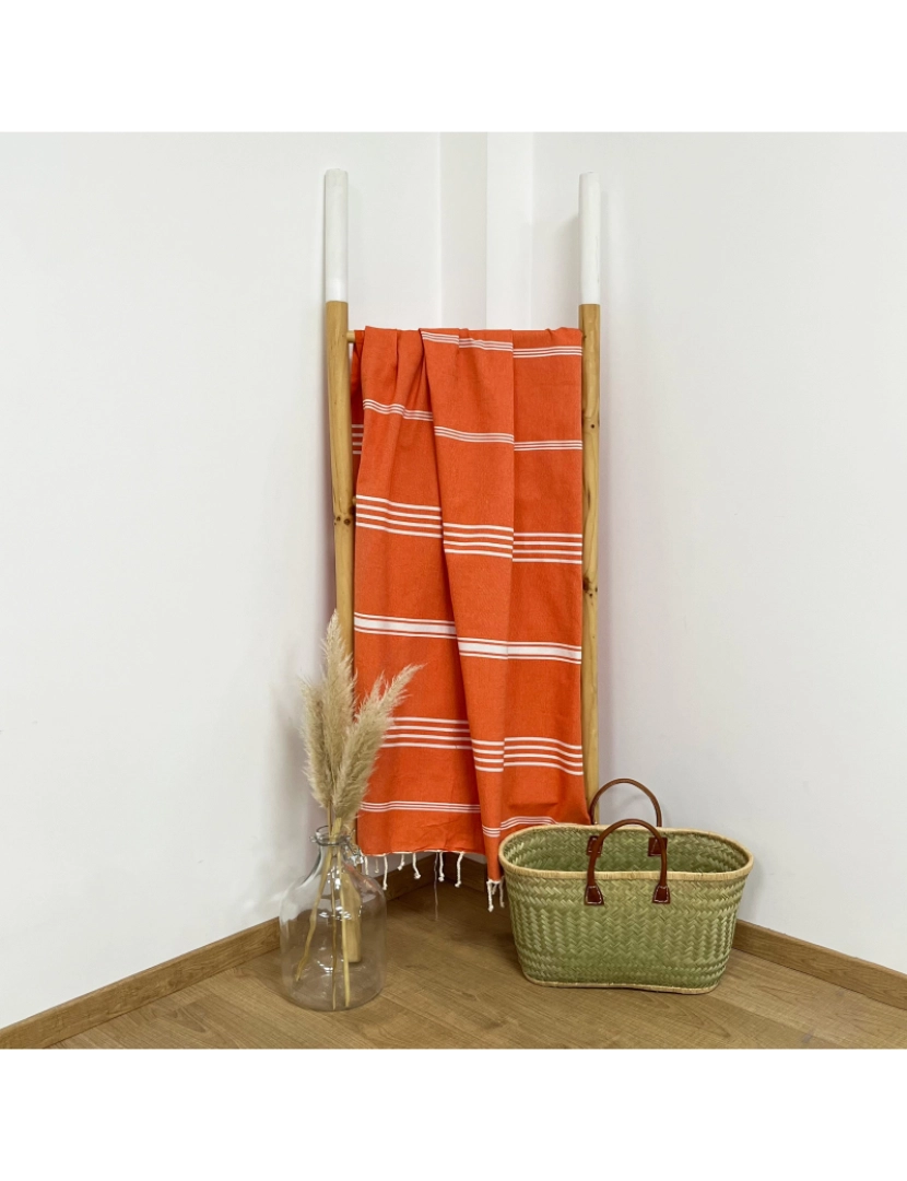 imagem de Fouta tradicional Kolora Orange 100x200 190g/m²2