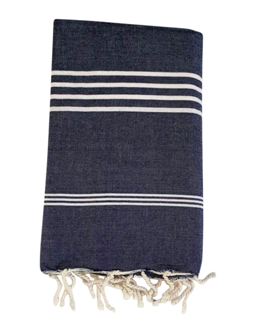 Le Comptoir De La Plage - Fouta tradicional Kolora Navy 100x200 190g/m²