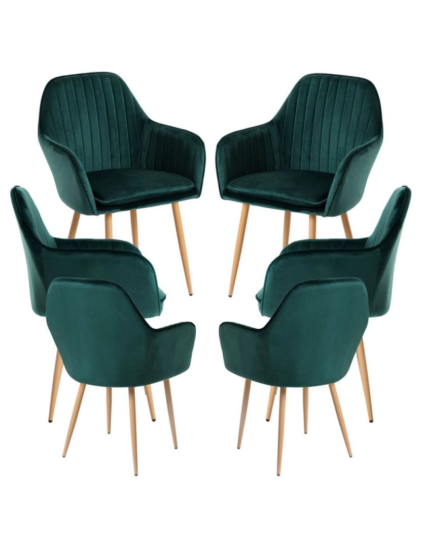 Presentes Miguel - Pack 6 Cadeiras Chic - Verde