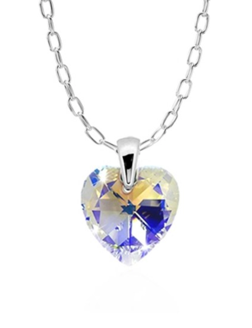 Vipdeluxe  - Colar Senhora Coração Cristal Azul Swarovski Elements 