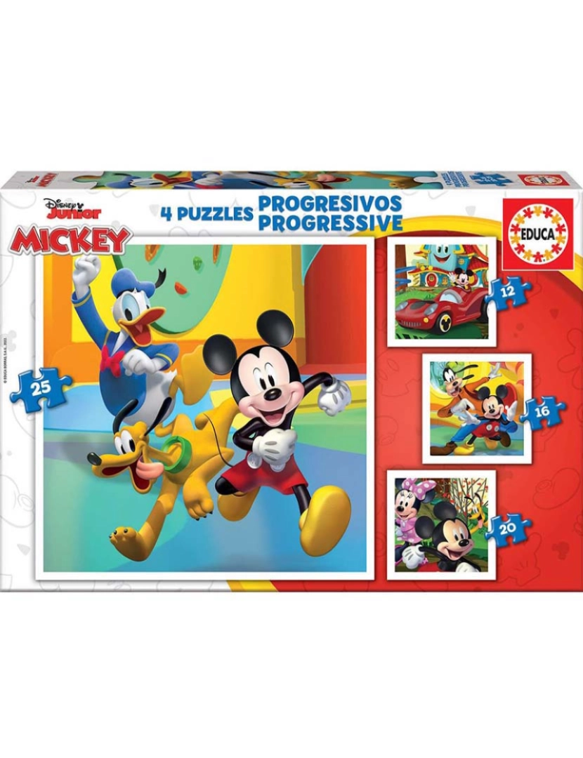 Educa - PROGRESSIVOS MICKEY & FRIENDS 12-16-20-25 19294