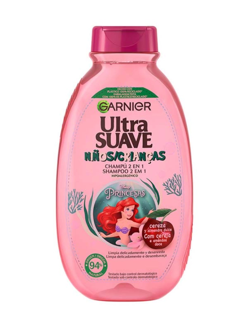 Garnier - Ultra Gentle Shampoo 2 In 1 The Little Mermaid #Cherry 250 Ml