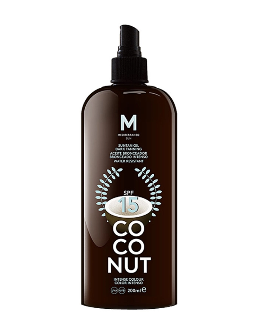 Mediterraneo Sun - Óleo Bronzeador Dark Tanning Coconut SPF15 200Ml