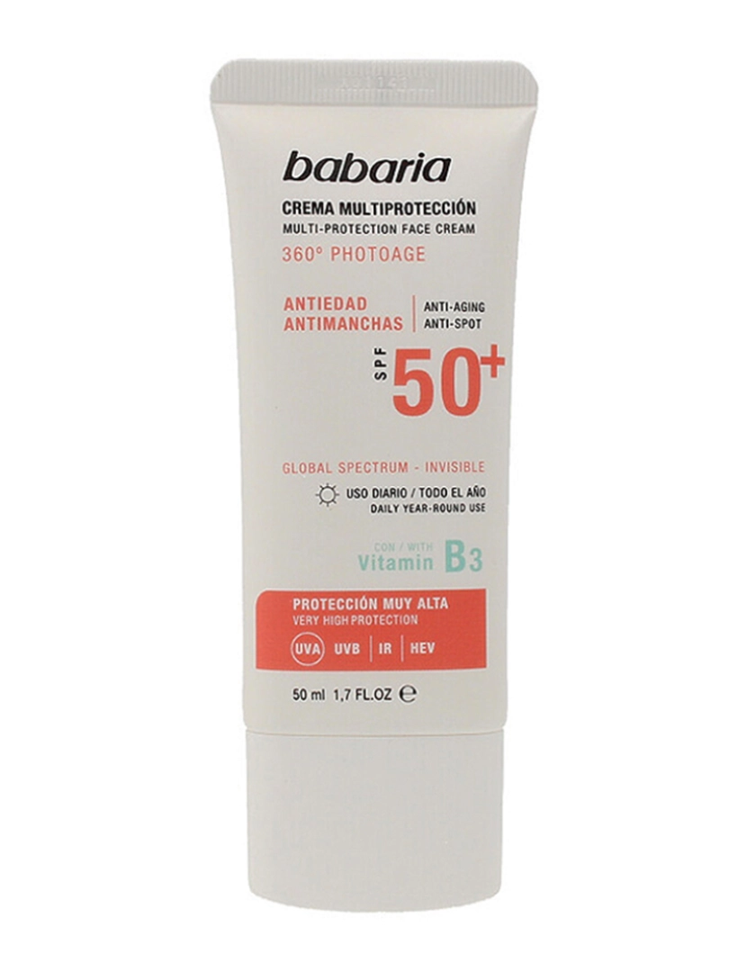 Babaria - Creme Multiproteção SPF50+ 50Ml