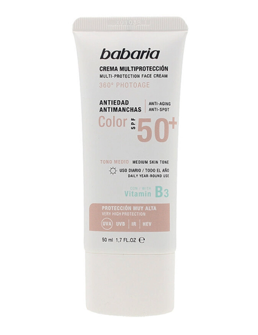 Babaria - Creme Multiproteção Color SPF50+