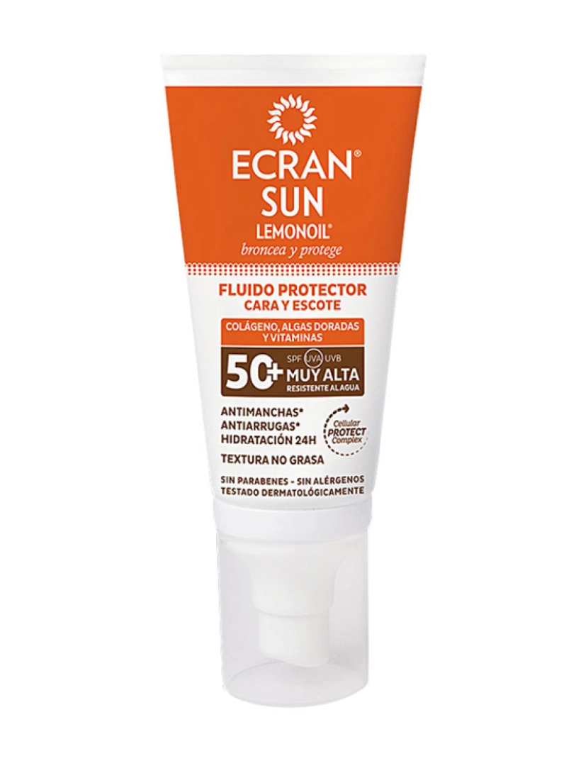 Ecran - Fluido Solar Sun Lemonoil Cara & Decote SPF50+ 50Ml