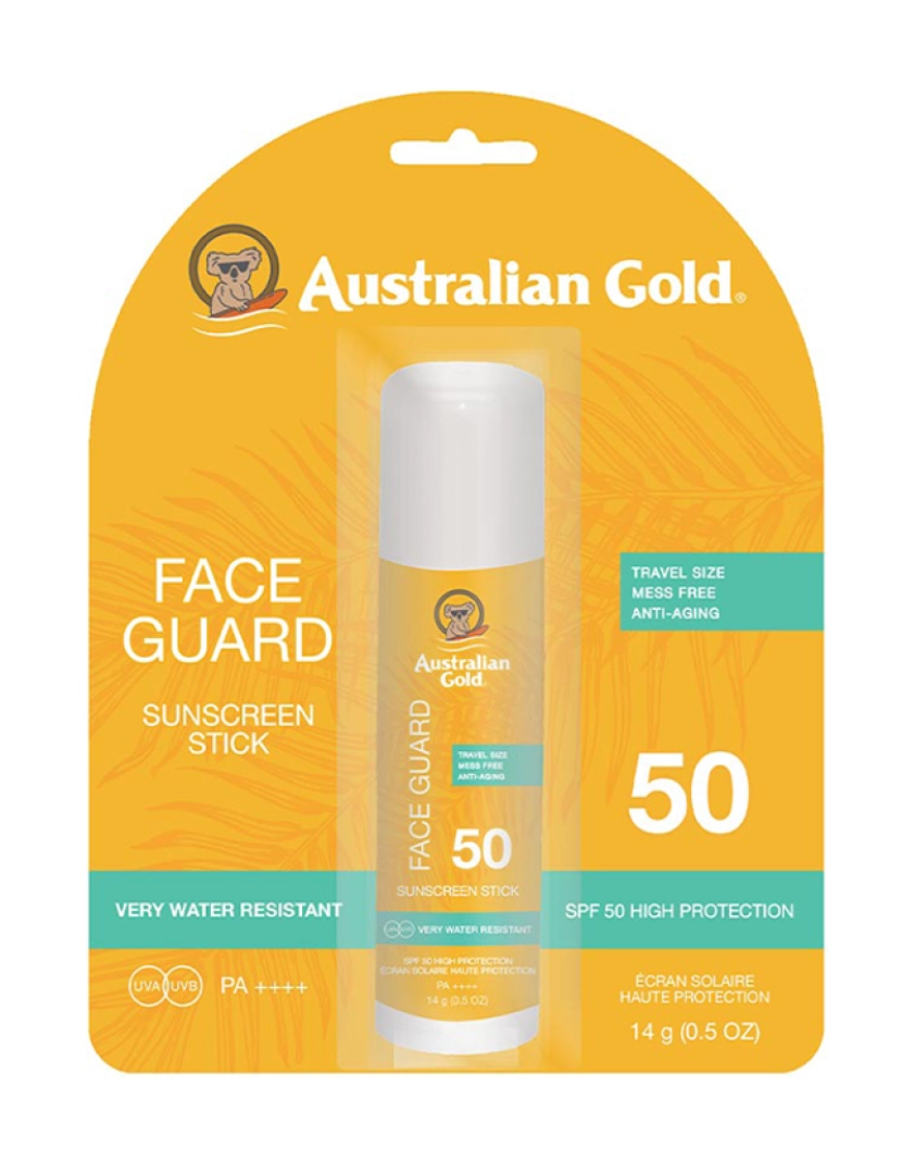 Australian Gold - Stick Sunscreen Face Guard SPF50 14Gr