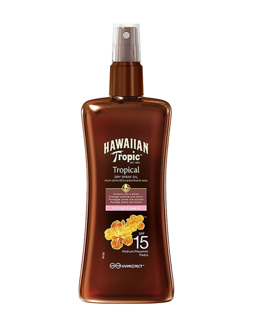 Hawaiian Tropic - Hawaiian Tropic Óleo Seco Côco & Guava SPF15 Spray 200 Ml