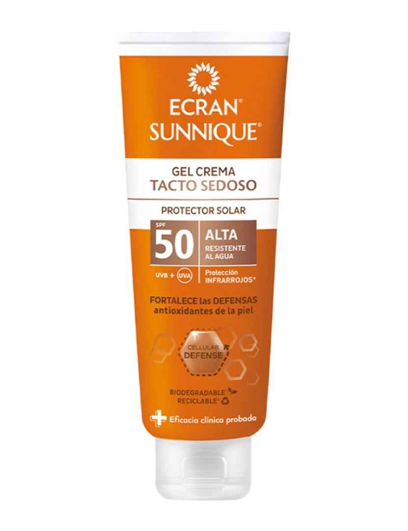 Ecran - Protetor Solar Sunnique Gel-Creme Seda  Spf50. 250 Ml