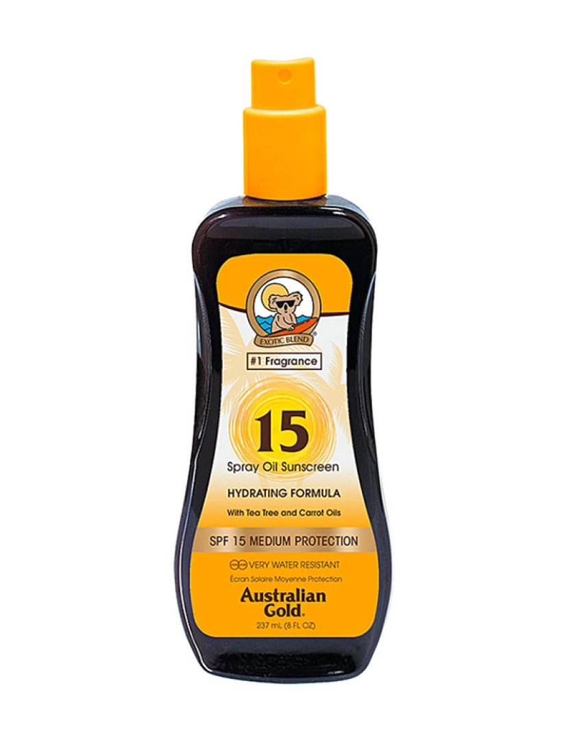 Australian Gold - Óleo Spray Fórmula Hidratante Sunscreen SPF15 237Ml