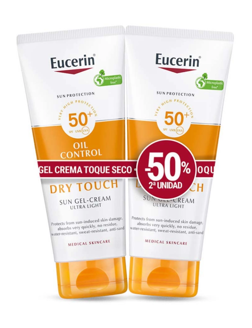 Eucerin - Sensitive Protect Dry Touch Gel Creme Spf50+ Promo 2 X 50 Ml