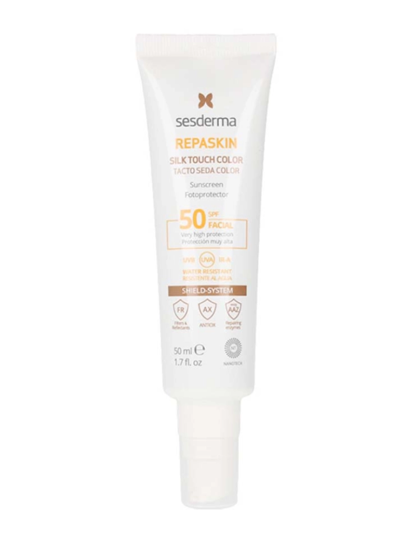 Sesderma - Protetor Solar Facial Repaskin Spf50 Tato Seda Com Color 50 Ml