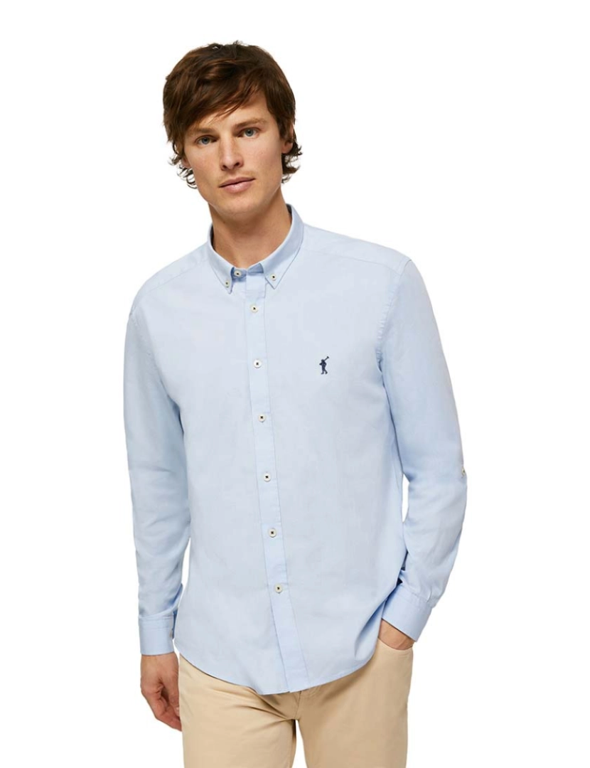 Polo Club - Camisa M. Comprida Homem Rigby Go Classic Shirt Vk Azul Céu