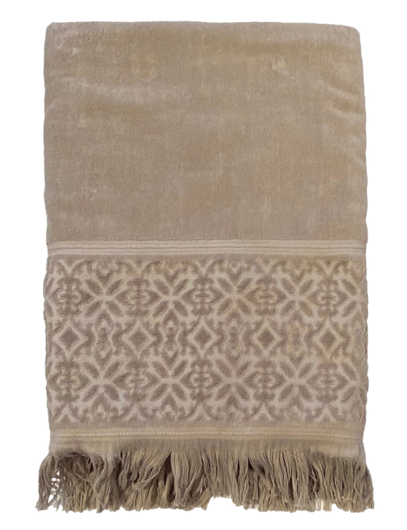 Le Comptoir De La Plage - Toalha de veludo lisa Romance Taupe 90x170 460g/m²