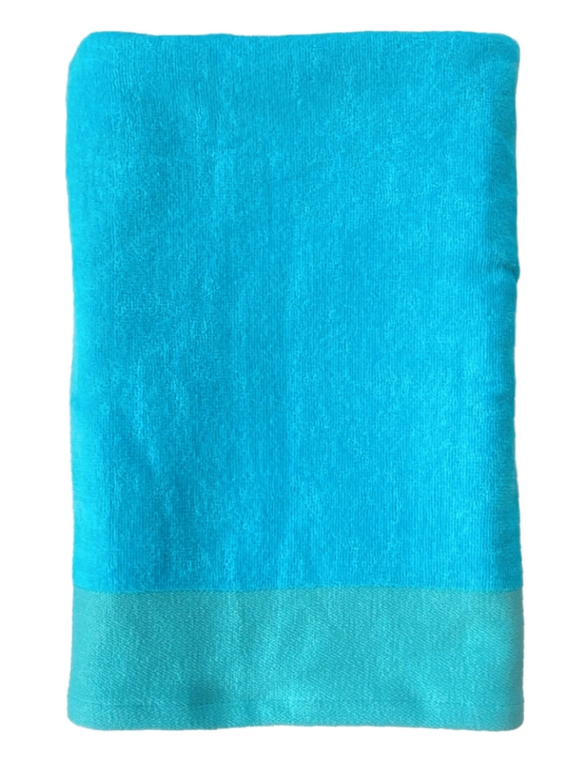 Le Comptoir De La Plage - Toalha de banho em esponja de veludo lisa Shady  turquoise 90x160 370g/m²