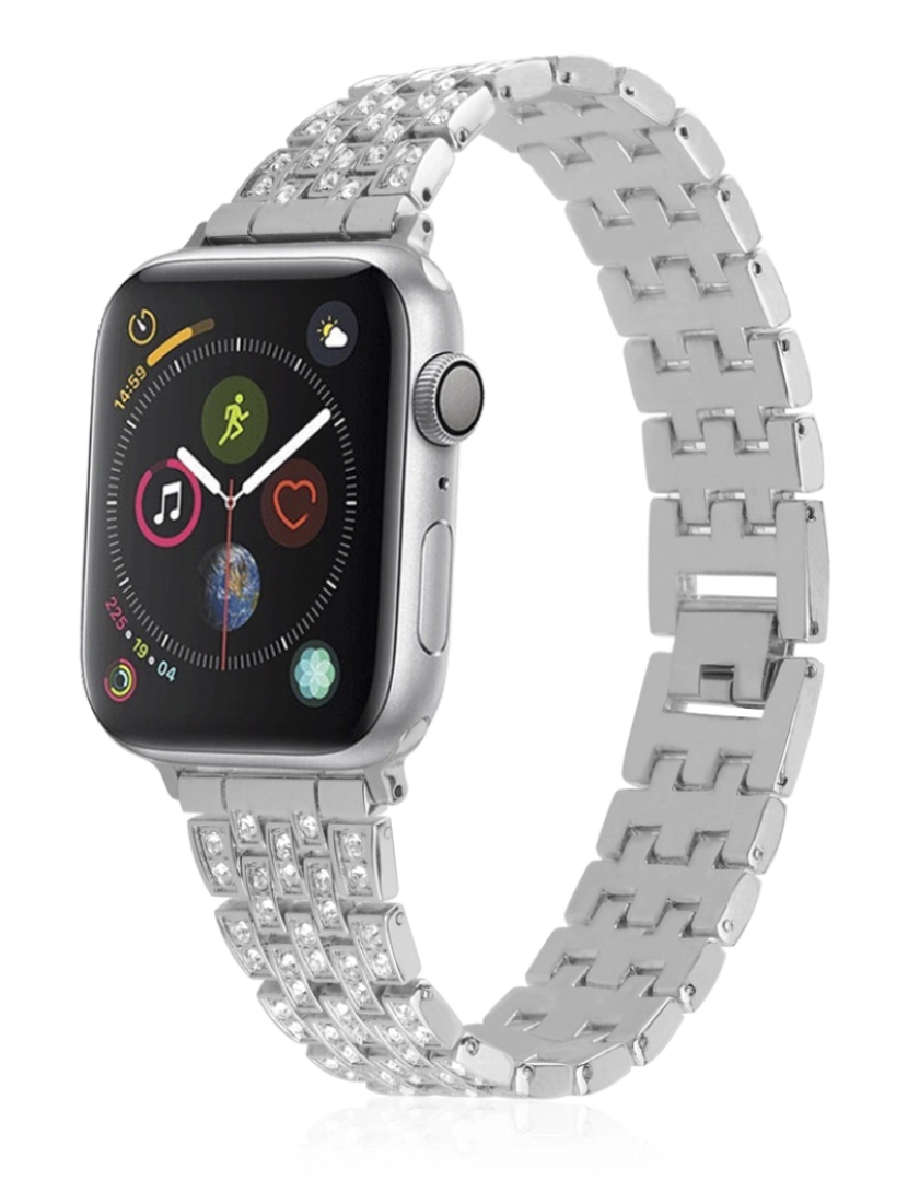 DAM - DAM. Pulseira de metal com diamantes Compatível Apple Watch 38/40/41mm