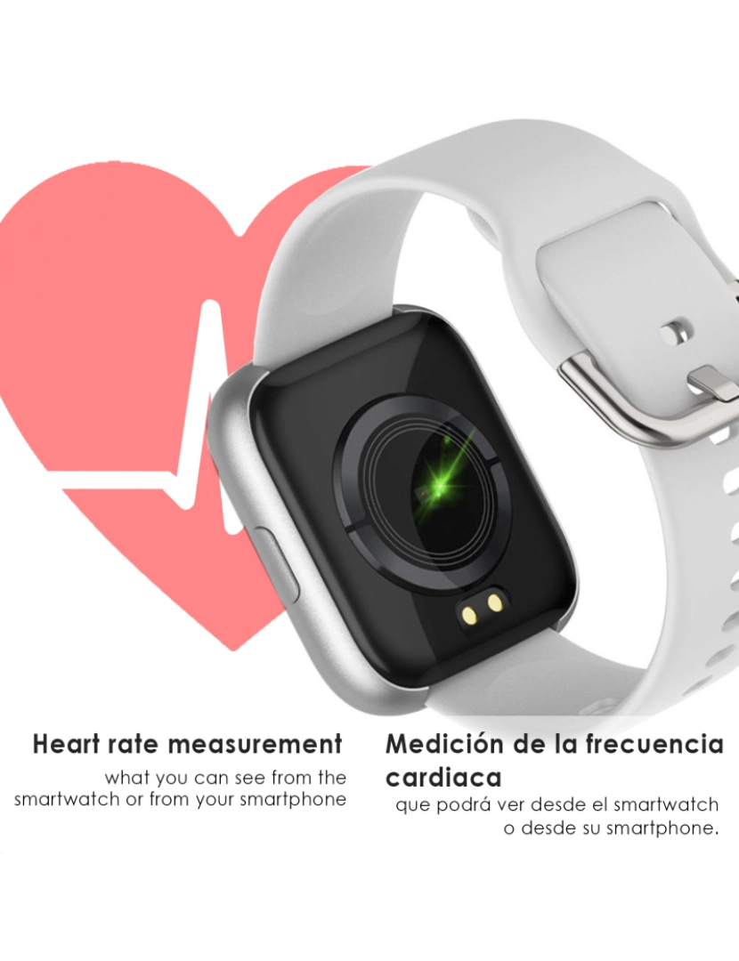 imagem de DAM. Smartwatch P6 com 7 modos esportivos, oxigênio no sangue, pulso, notificações iOS e Android5