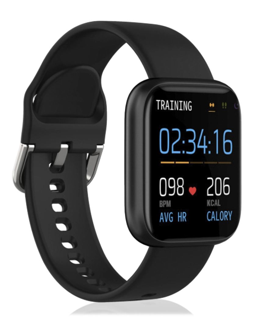 imagem de DAM. Smartwatch P6 com 7 modos esportivos, oxigênio no sangue, pulso, notificações iOS e Android6