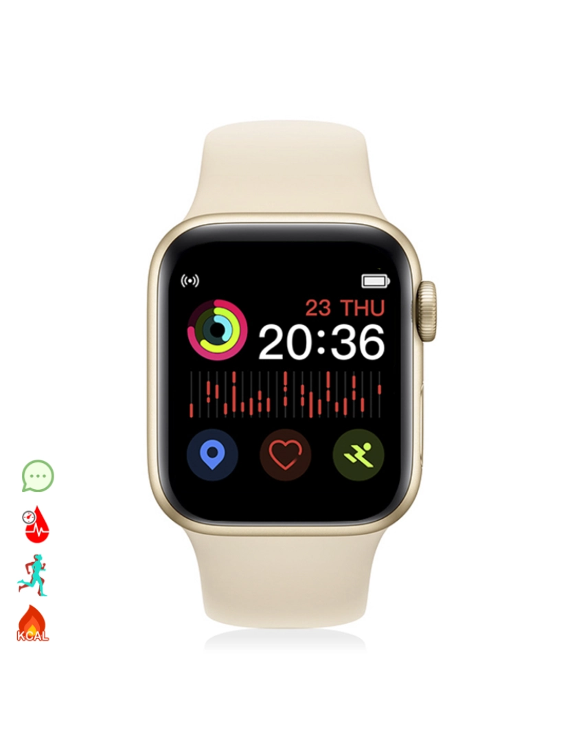 imagem de DAM. Smartwatch X6 com modo multiesportivo, chamadas viva-voz bluetooth e notificações para iOS e Android1