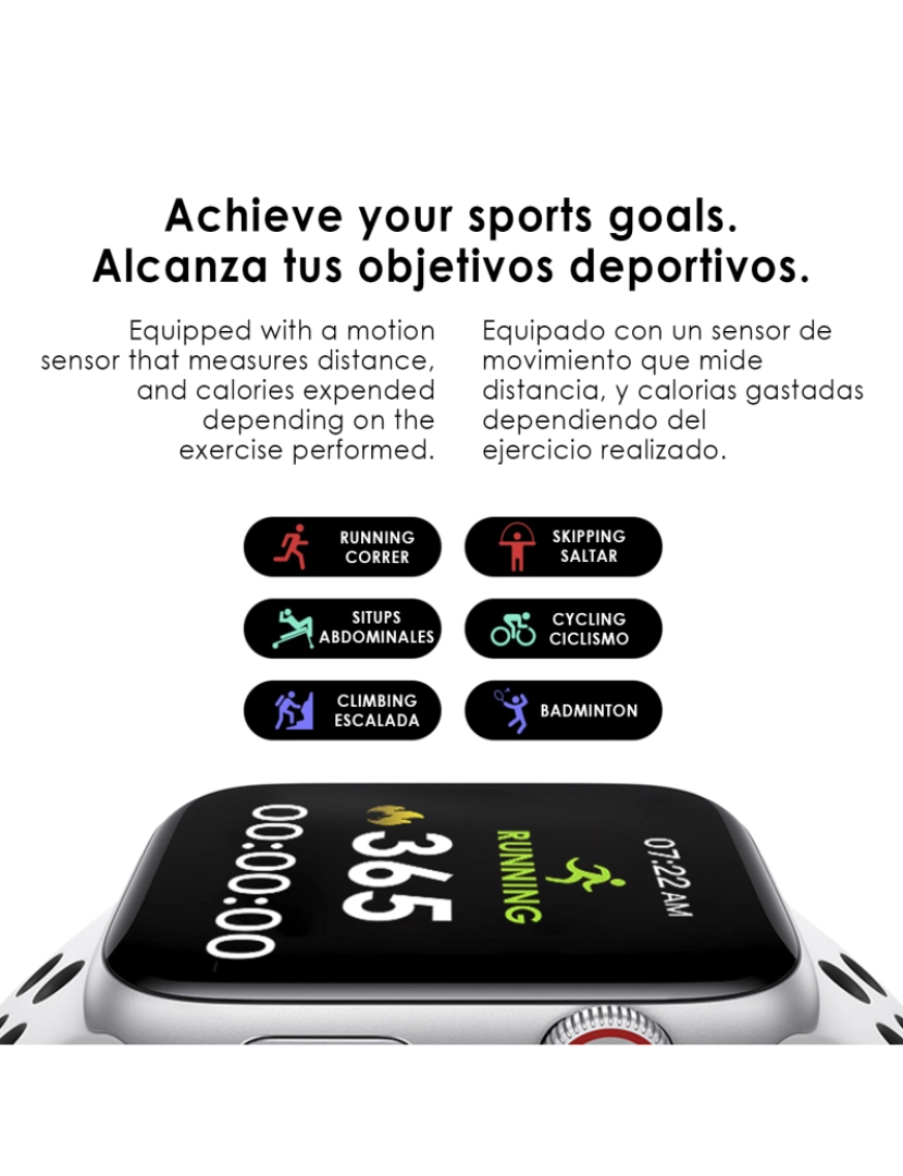 imagem de DAM. Smartwatch X6 com modo multiesportivo, chamadas viva-voz bluetooth e notificações para iOS e Android3