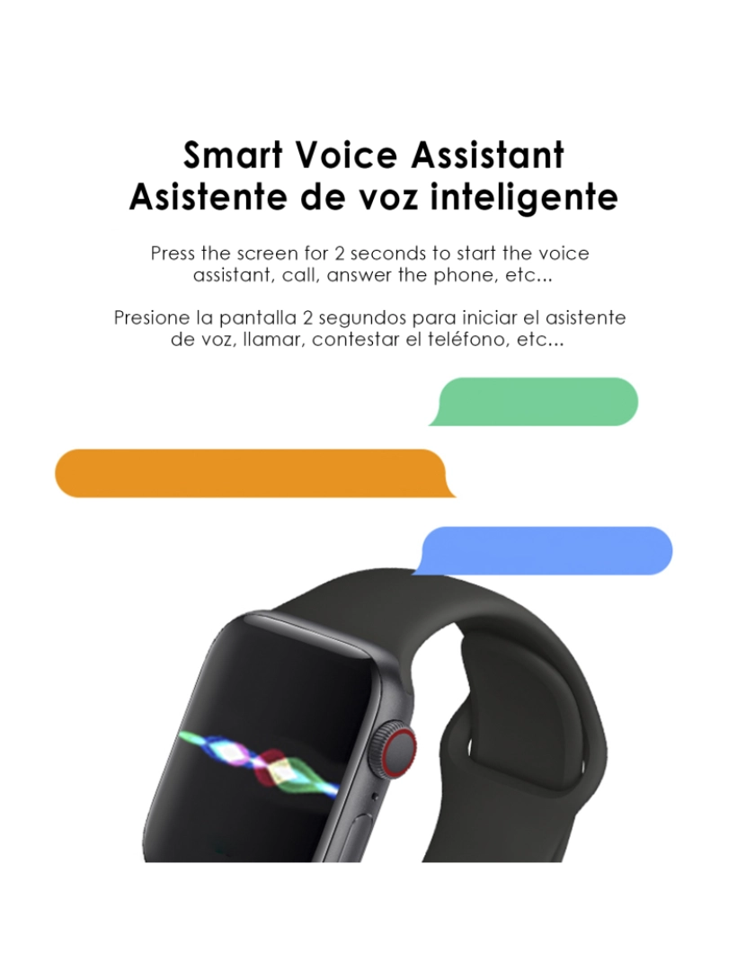 imagem de DAM. Smartwatch X6 com modo multiesportivo, chamadas viva-voz bluetooth e notificações para iOS e Android4