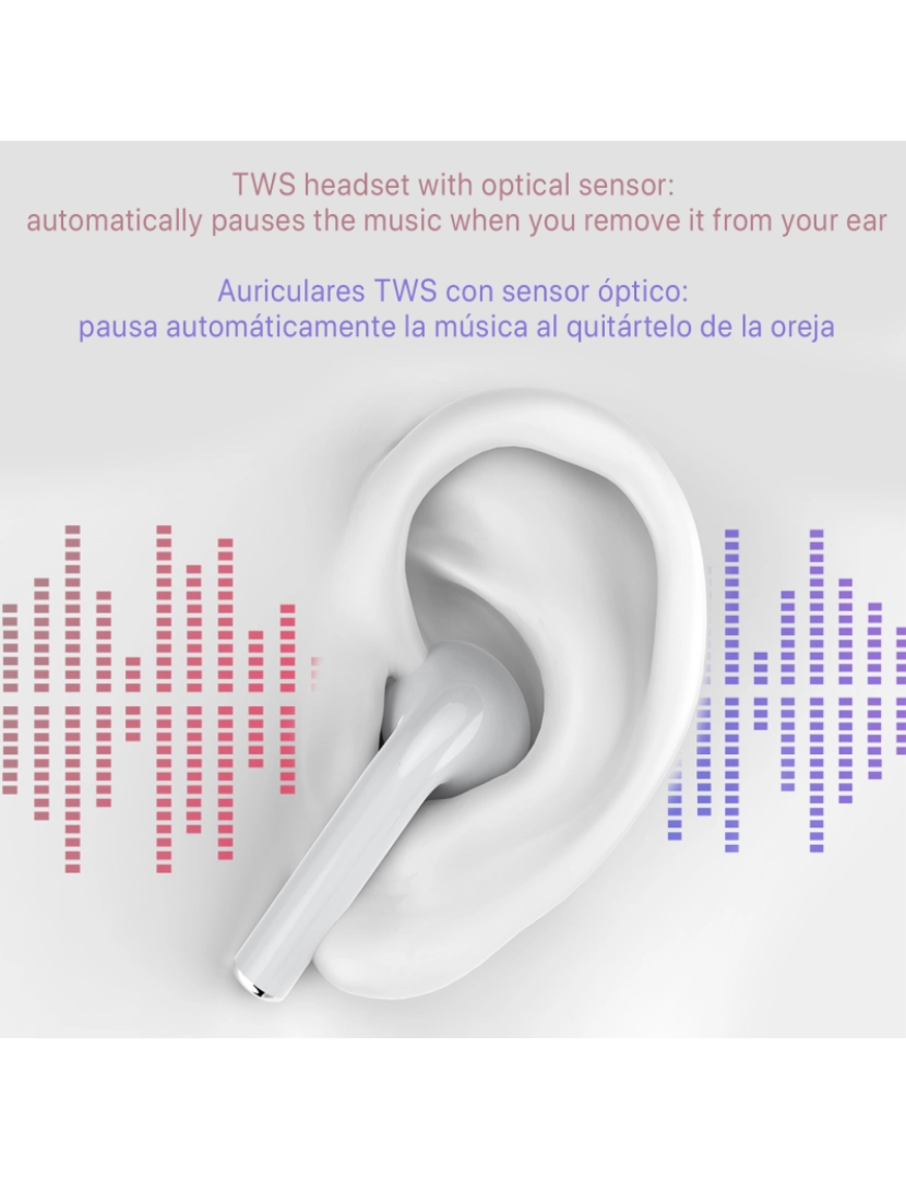 imagem de DAM. Pulseira inteligente multiesportiva G36 com fones de ouvido TWS 5.1 integrados8