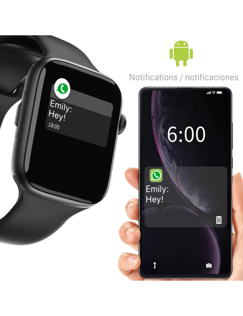 imagem de DAM. Smartwatch AW2 bluetooth 4.0 com monitor cardíaco, modo esporte e opção SIM5