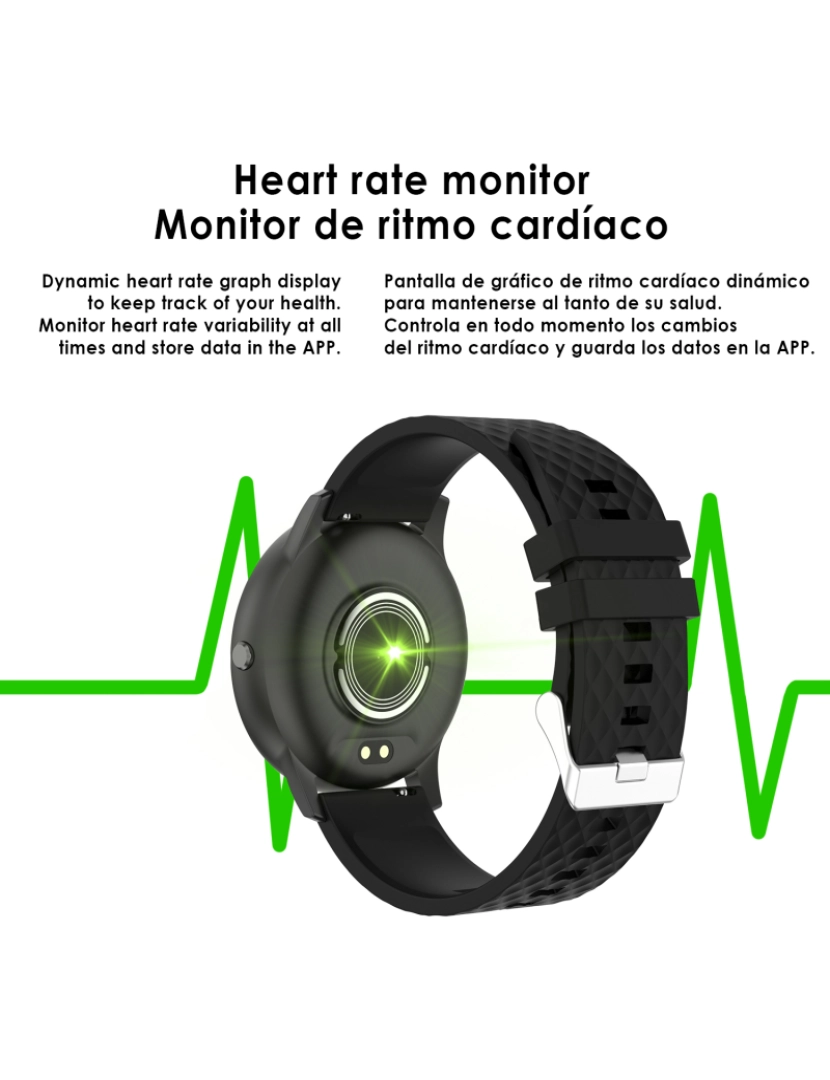 imagem de DAM. Pulseira inteligente multiesportiva H30 com monitor de frequência cardíaca, mostrador personalizável7