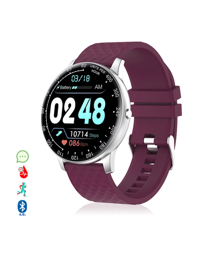 DAM - Smartwatch H30 Bordô