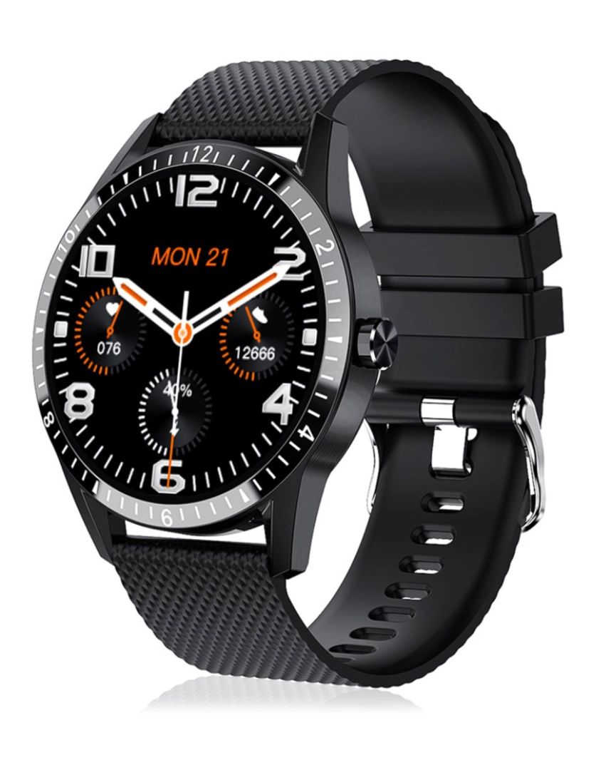 imagem de DAM. Smartwatch multiesportivo Y20 com monitor de frequência cardíaca, submersível, mostrador personalizável7