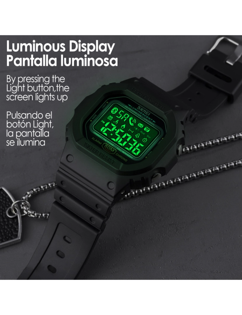 imagem de DAM. Smartwatch 1629 design clássico bluetooth com funções avançadas3