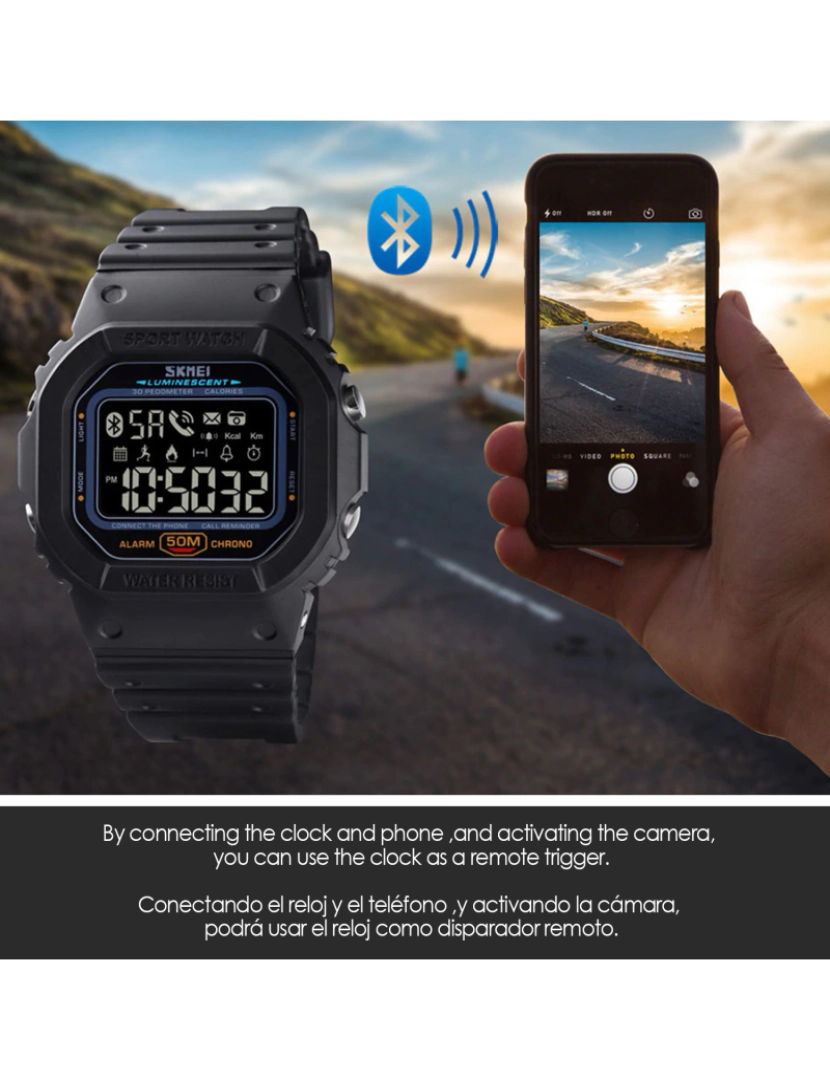 imagem de DAM. Smartwatch 1629 design clássico bluetooth com funções avançadas6