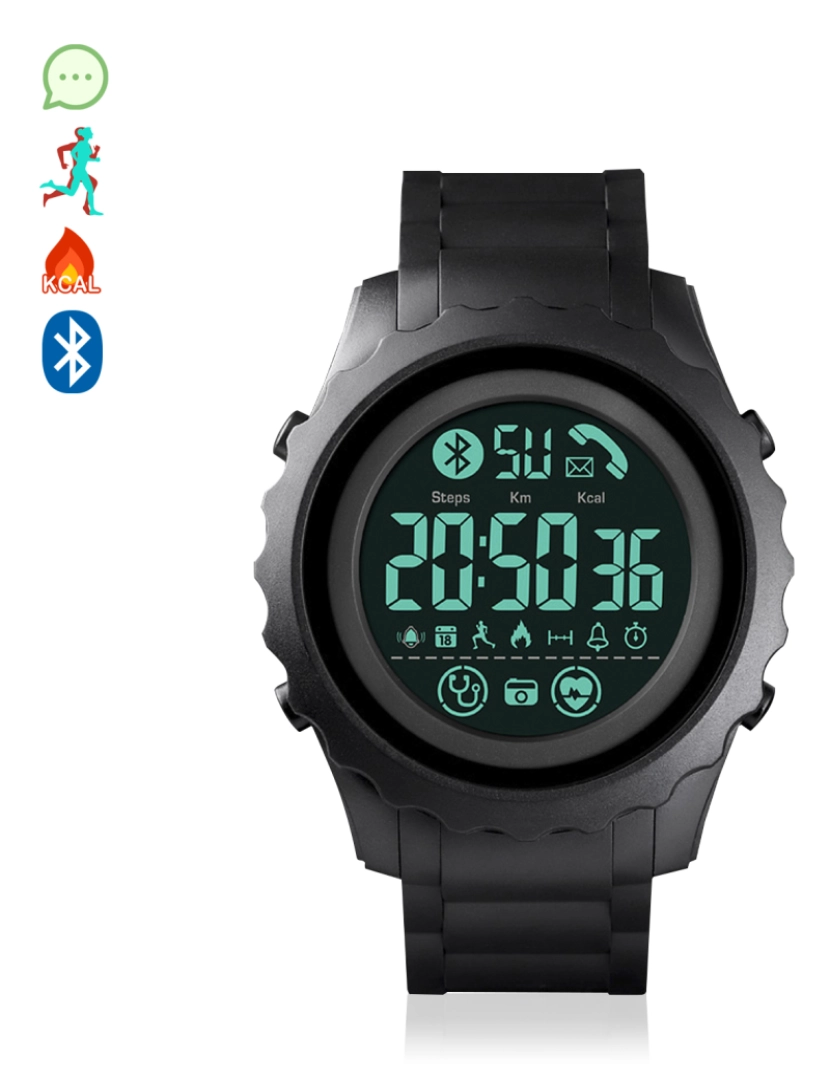 imagem de DAM. Smartwatch 1626 digital bluetooth com funções avançadas1