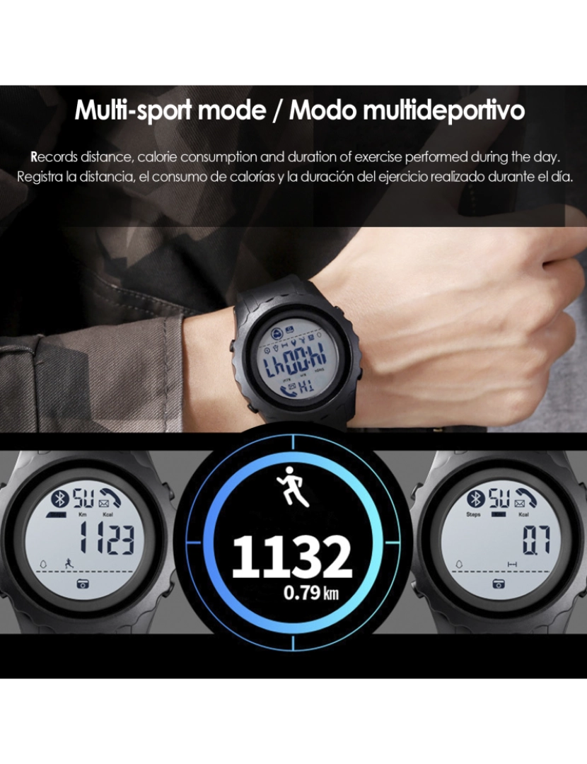 imagem de DAM. Smartwatch 1626 digital bluetooth com funções avançadas4