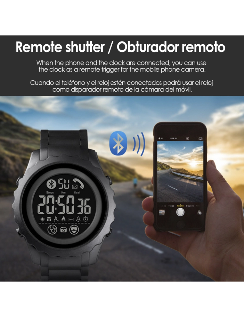 imagem de DAM. Smartwatch 1626 digital bluetooth com funções avançadas6