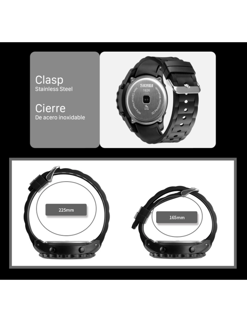 imagem de DAM. Smartwatch 1626 digital bluetooth com funções avançadas8