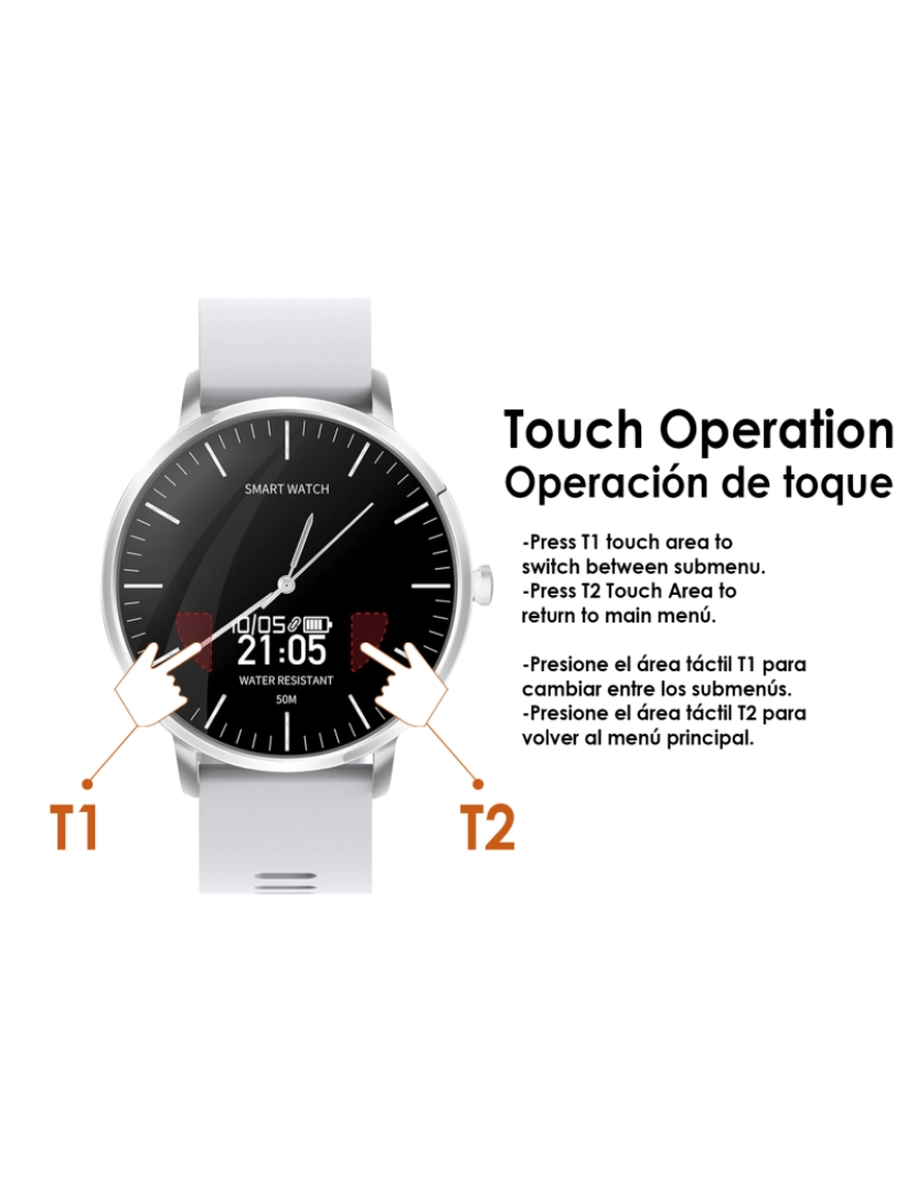 imagem de DAM. Smartwatch com movimento de quartzo e tela bluetooth AK-H6, com monitor de batimentos cardíacos5